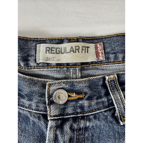 VTG Levi’s 505 Men’s Jeans 34x30 Classic Straight Blue Denim Y2K Grunge Skater - Picture 11 of 16